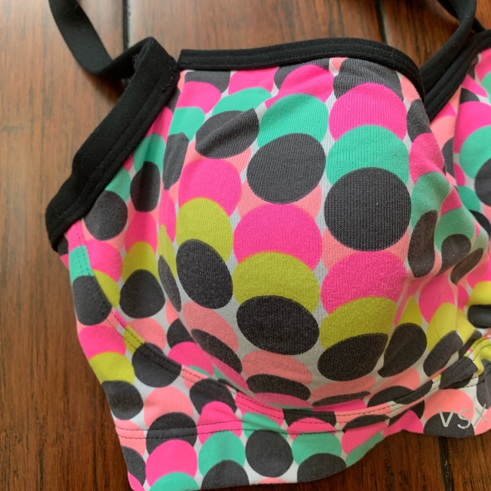 VS Sport Racer Back Polka Dot Sports Bra 36C